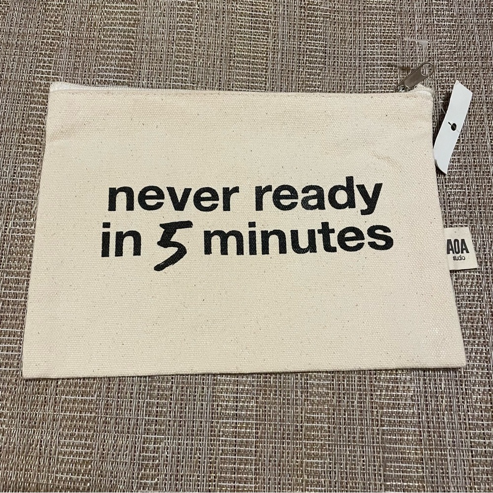 AOA studio “Never Ready in 5 Minutes” cosmetic bag